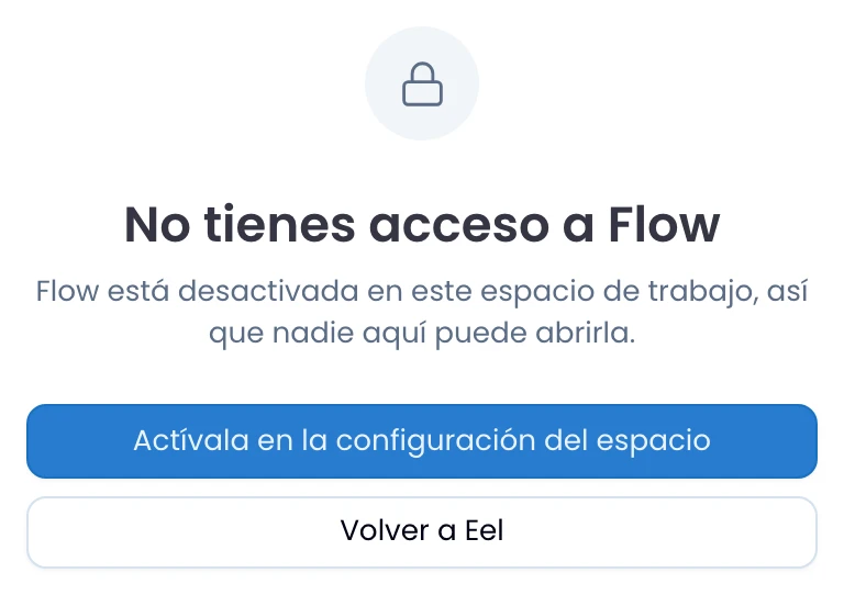 The screen for an app that is switched off, with the button that turns it on in the workspace settings.