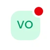 The workspace switcher with its red dot: something is waiting in another workspace.