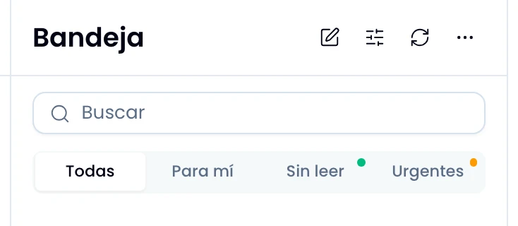 The inbox's quick filters, with Urgent among them